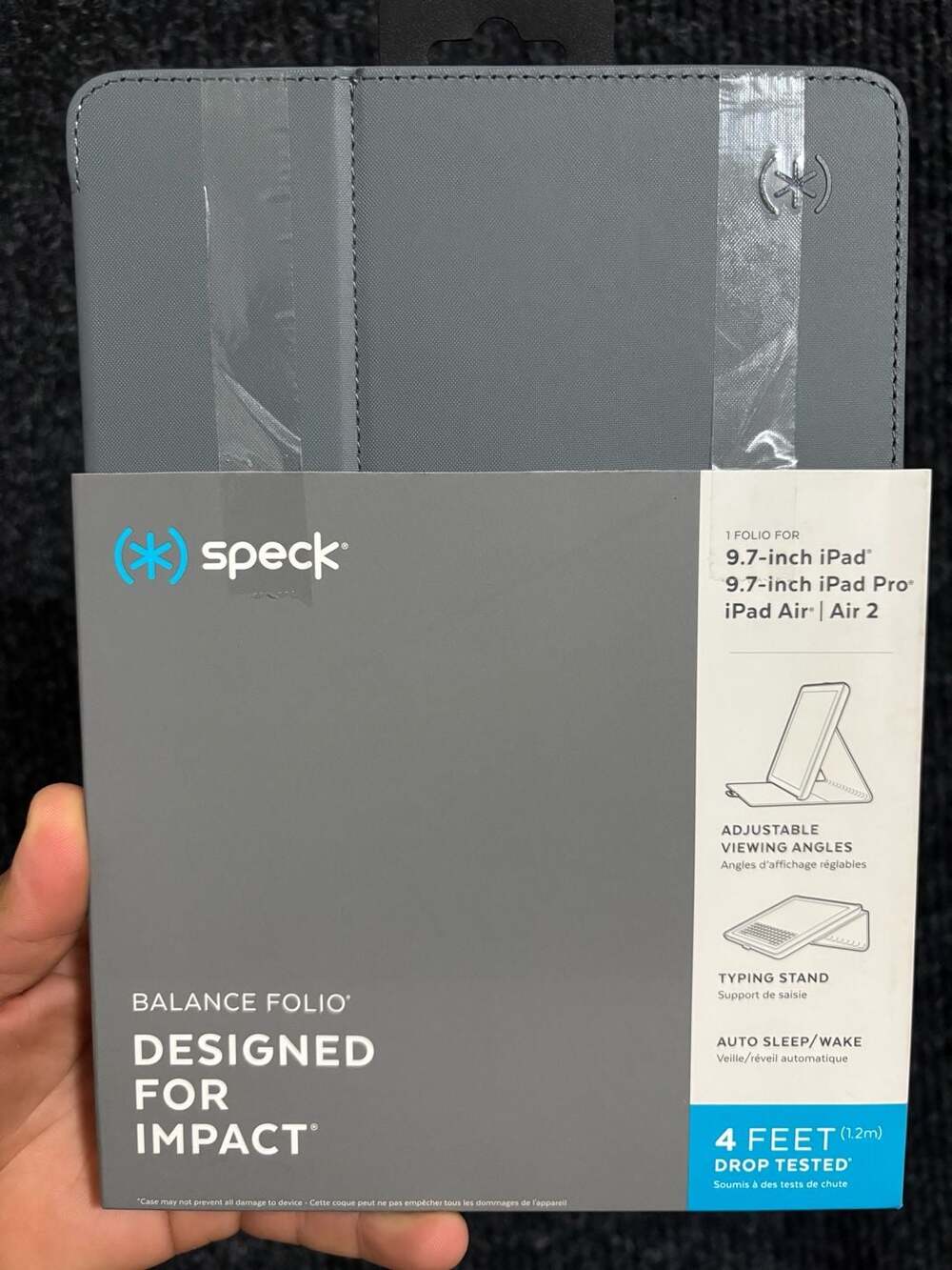 Speck Balance Folio Protective Case for 9.7-inch iPad, iPad Pro, iPad Air,Air 2